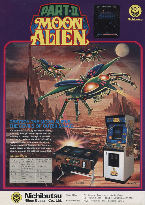 Moon Alien Part 2 Arcade Game Cover